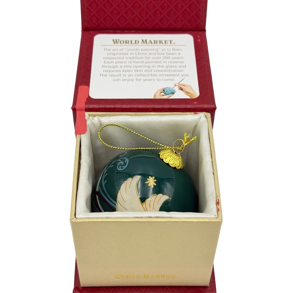 Pier Place World Market Li Bien 2021‎ Peace Dove Ball Christmas Ornament 2in New